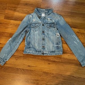 Women's Distressed Jean Jacket